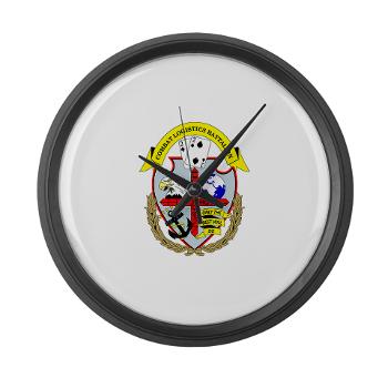 22CLB - M01 - 03 - 22nd Combat Logistics Battalion with Text - Large Wall Clock